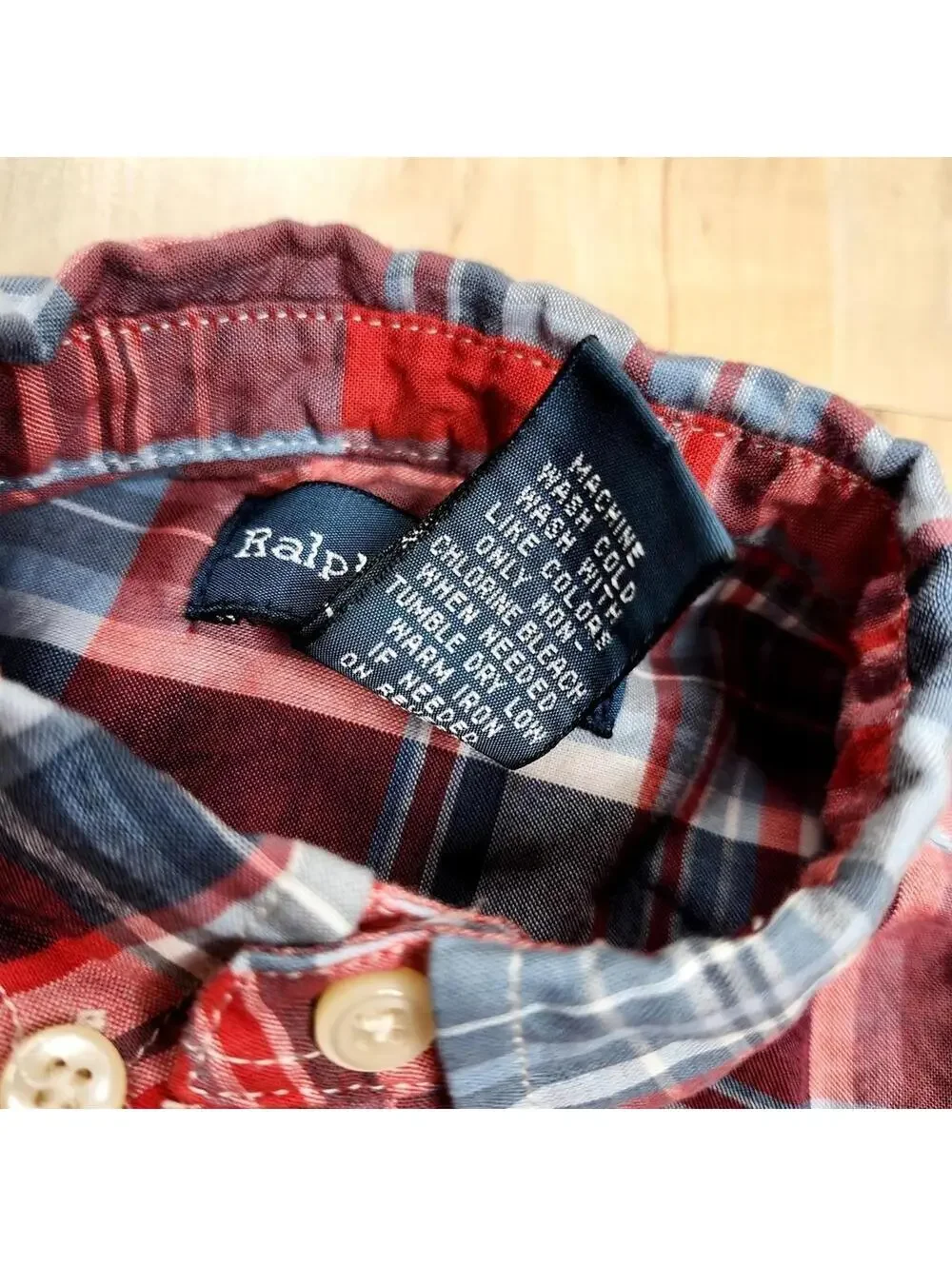 Ralph Lauren Boys' Red & Blue Plaid Button-Down Shirt